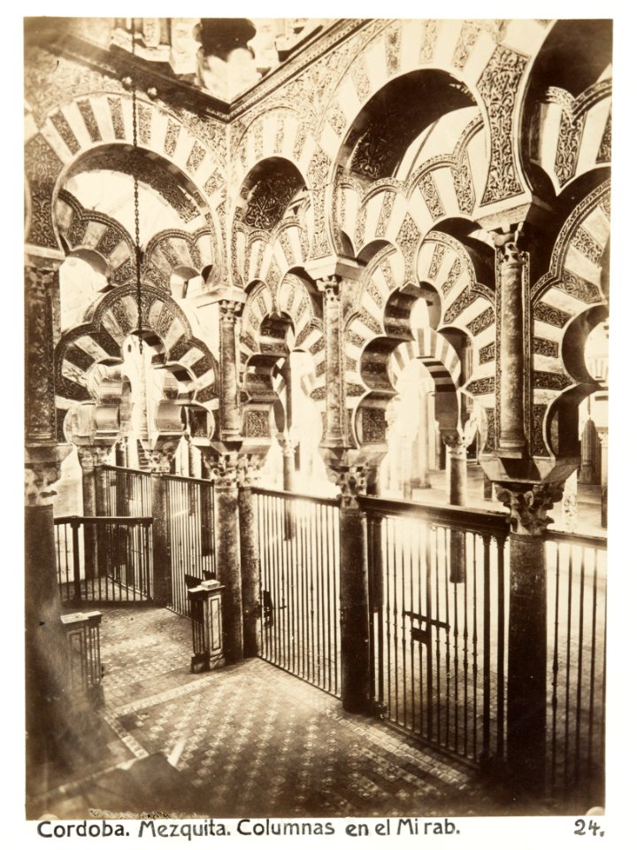 Fotografi av Córdoba. Mezquita, Columnas en el Mirab - Hallwylska museet - 104771