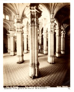 Fotografi av Granada. Vista general del interior de la Catedral - Hallwylska museet - 104824