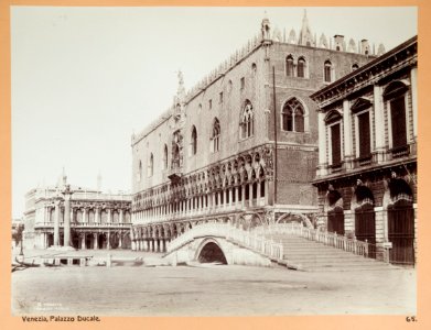 Fotografi av Dogepalatset i Venedig - Hallwylska museet - 103011