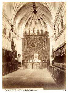 Fotografi av Burgos. La Cartuja, vista interior del templo - Hallwylska museet - 105349