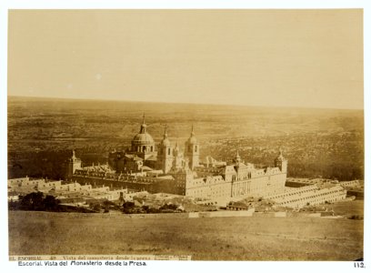 Fotografi av Escorial. Vista del Monasterio desde la presa - Hallwylska museet - 104976