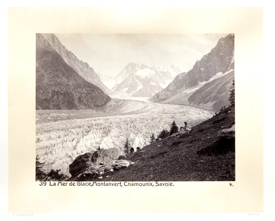 Fotografi av glaciären Mer de Glace - Hallwylska museet - 103137