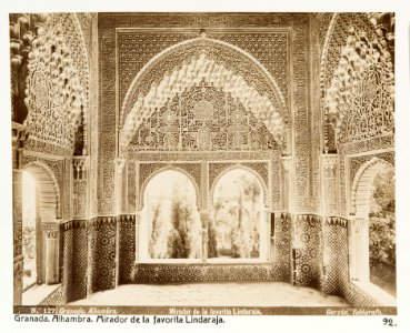 Fotografi av Granada. Alhambra, Mirador de la favorita Lindaraja - Hallwylska museet - 104838