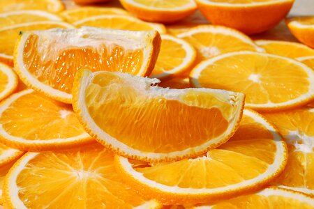 Fruit orange slices orange columns photo