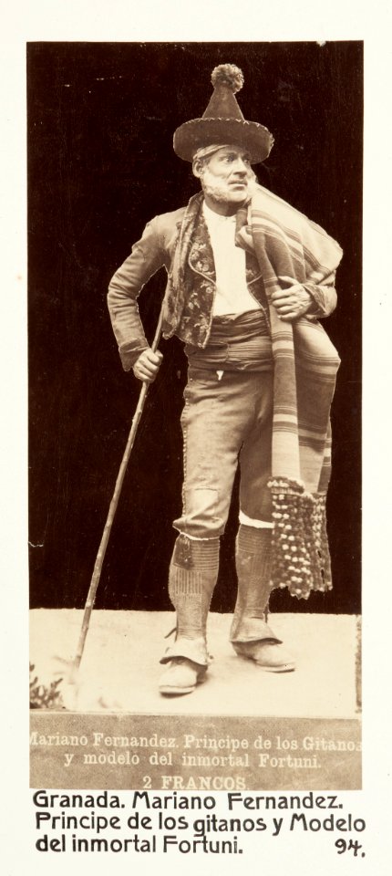 Fotografi av Granada. Mariano Fernandez, principe de los gitanos y modelo del inmortal Fortuni - Hallwylska museet - 104840