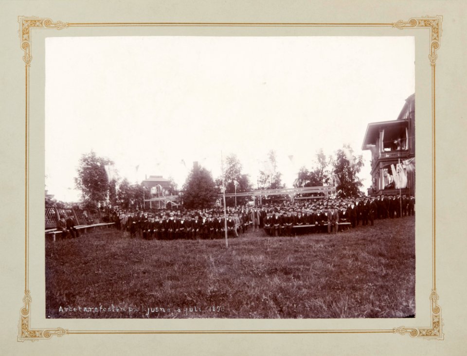 Fotografi av Ljusne. Arbetarfesten 5 juli 1899 - Hallwylska museet - 106809