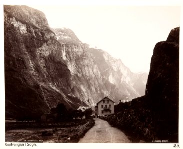 Fotografi av Gudvangen i Sogn, Norge - Hallwylska museet - 105708
