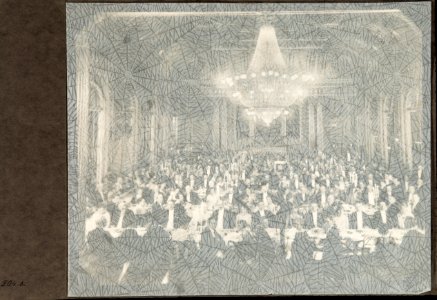 Fotografi av fest, med silkespapper, 1910-tal - Hallwylska museet - 108003