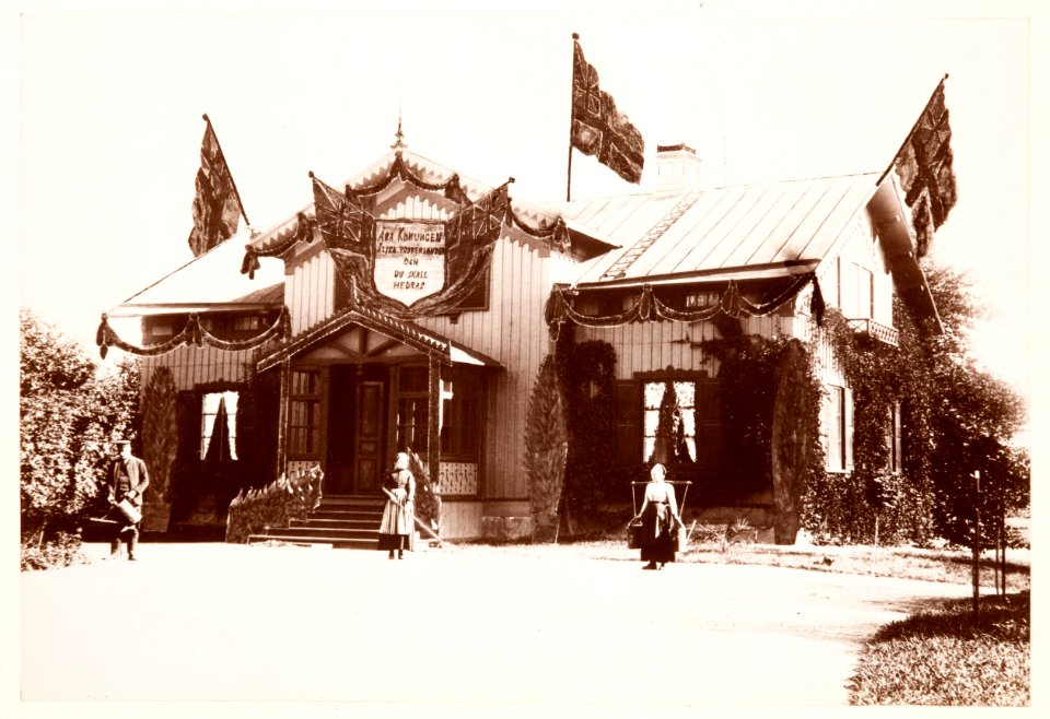 Fotografi av Ljusne. Gamla villan (flyttad 1890 en bit norrut och blev Ljusne prästgård) - Hallwylska museet - 106805