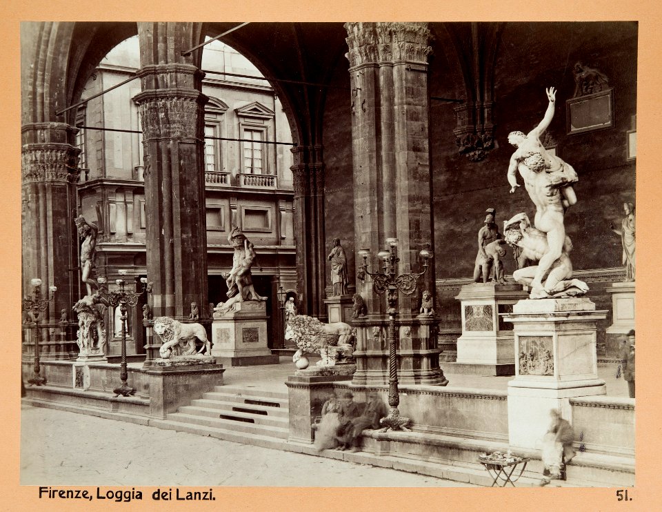 Fotografi av Loggia dei Lanzi i Florens - Hallwylska museet - 102997