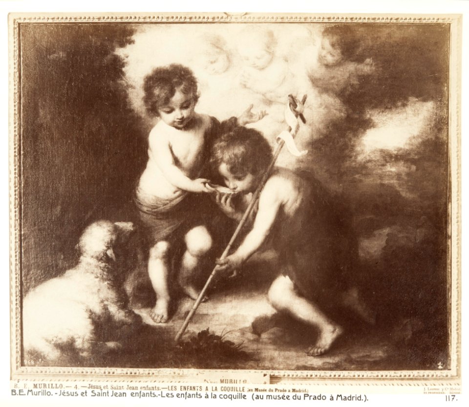 Fotografi av Madrid. B. E. Murillo, Jésus et Saint Jean enfants. Les enfants à la coquille - Hallwylska museet - 105170
