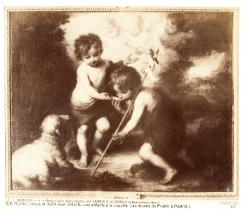 Fotografi av Madrid. B. E. Murillo, Jésus et Saint Jean enfants. Les enfants à la coquille - Hallwylska museet - 105170