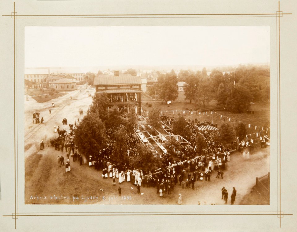 Fotografi av Ljusne. Arbetarfesten 5 juli 1899 - Hallwylska museet - 106810