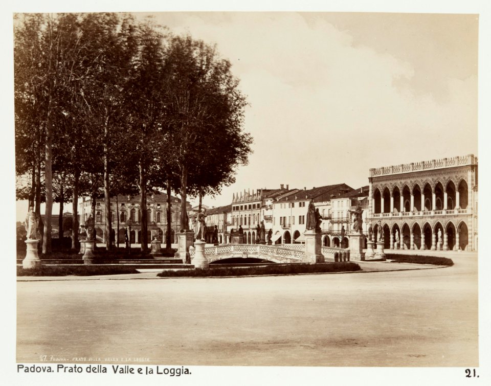 Fotografi av Padova. Prato della Valle e la Loggia - Hallwylska museet - 104928
