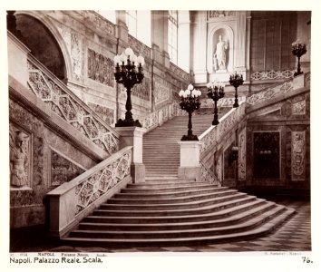 Fotografi av Palazzo Reale, scala. Neapel, Italien - Hallwylska museet - 106836