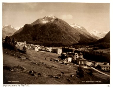 Fotografi av Pontresina et le Piz Palü - Hallwylska museet - 104855