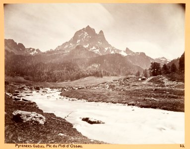 Fotografi av Pyrénées. Gabas. Pic du Midi d´Ossau - Hallwylska museet - 104672