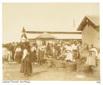 Fotografi av Lisboa. Mercado dos Peixes - Hallwylska museet - 105326