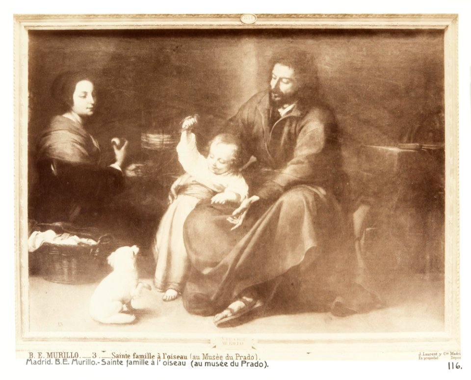 Fotografi av Madrid. B. E. Murillo, Sainte famille à l´oiseau (au Musée du Prado) - Hallwylska museet - 105169