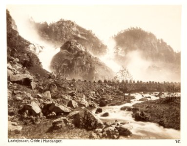 Fotografi av Låteforsen, Odde i Hardanger, Norge - Hallwylska museet - 105721