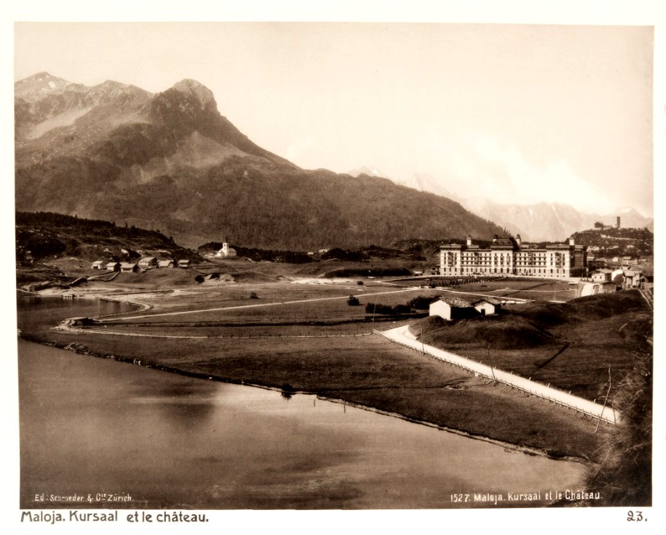 Fotografi av Maloja. Kursaal et le château - Hallwylska museet - 104863