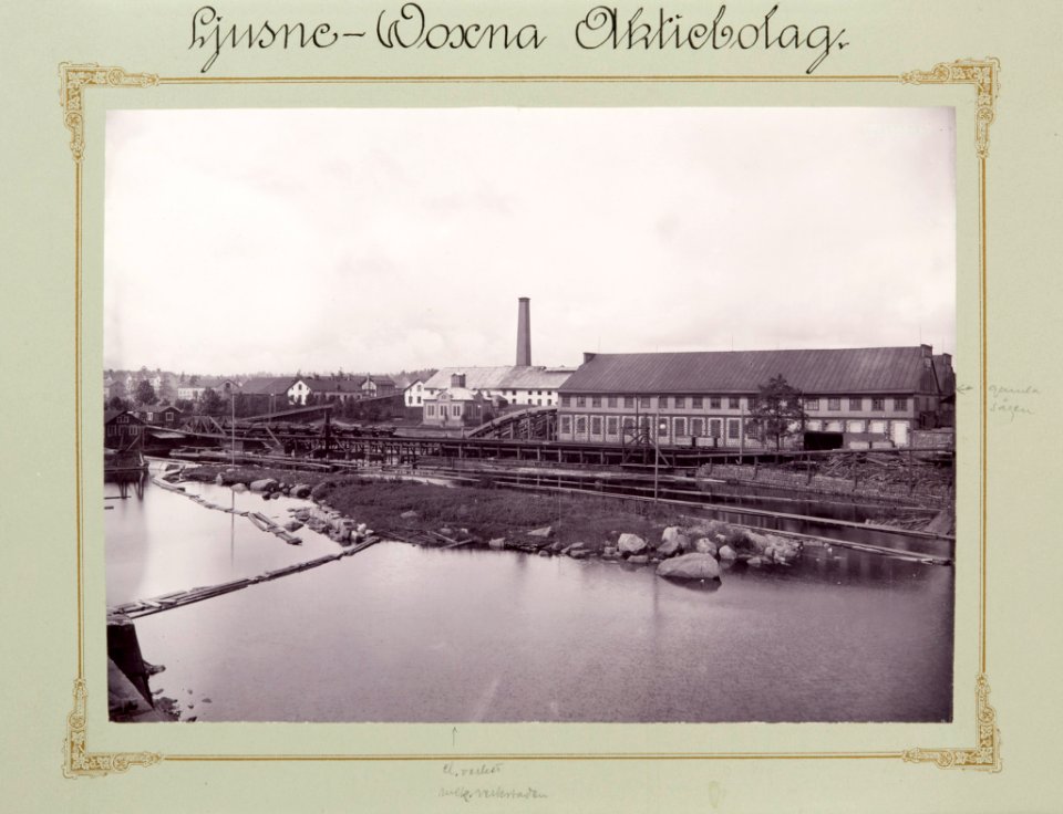 Fotografi av Ljusne. Elverket. verkstaden. Gamla sågen - Hallwylska museet - 106755