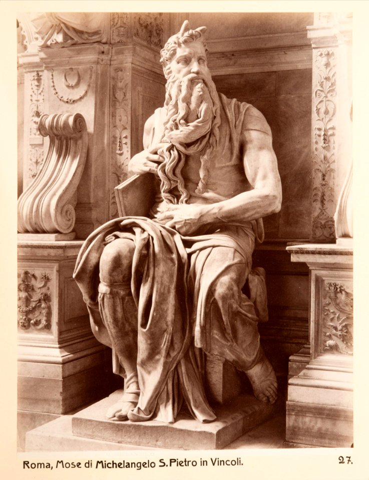 Fotografi av Roma. Mosè di Michelangelo, S. Pietro in Vincoli - Hallwylska museet - 104735