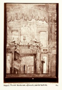 Fotografi av Museo Nazionale. Affreschi. Parete teatrale. Neapel, Italien - Hallwylska museet - 106845