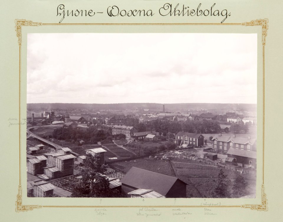 Fotografi av Ljusne. Norra järnverket, masugnen - Hallwylska museet - 106749