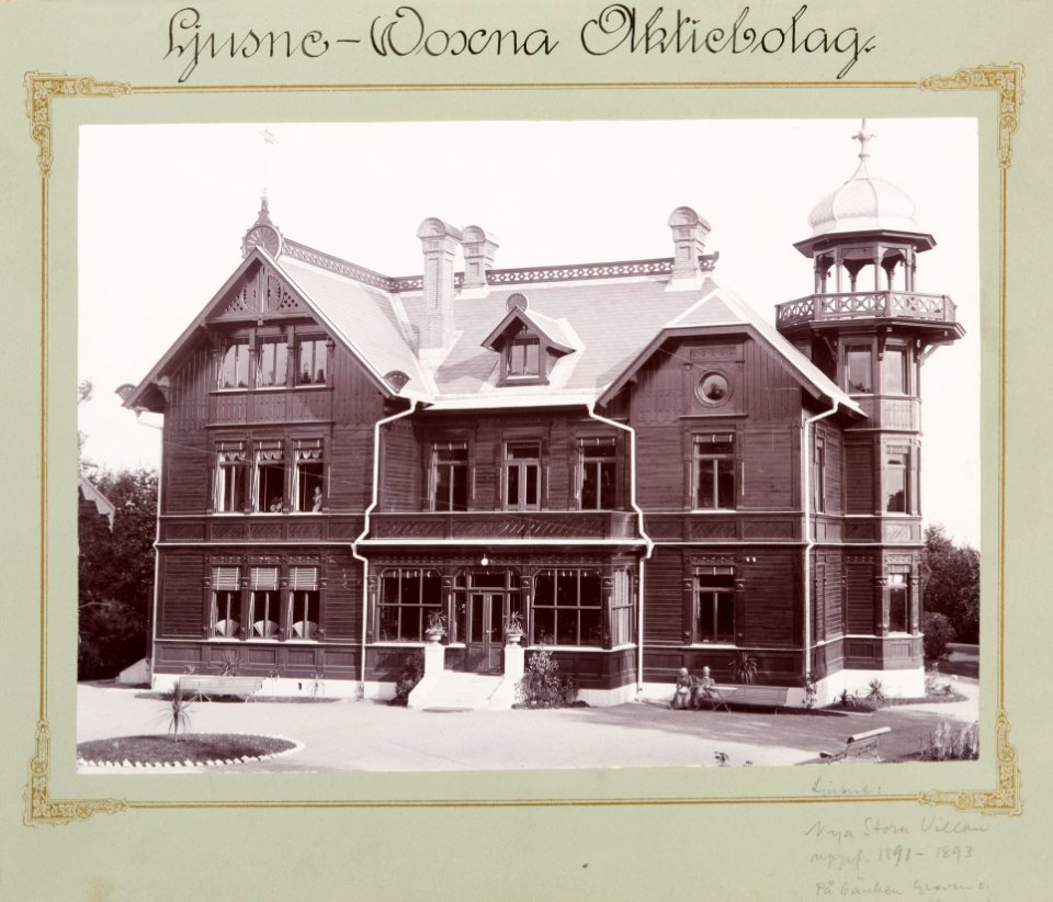 Fotografi av Ljusne. Stora villan - Hallwylska museet - 106757