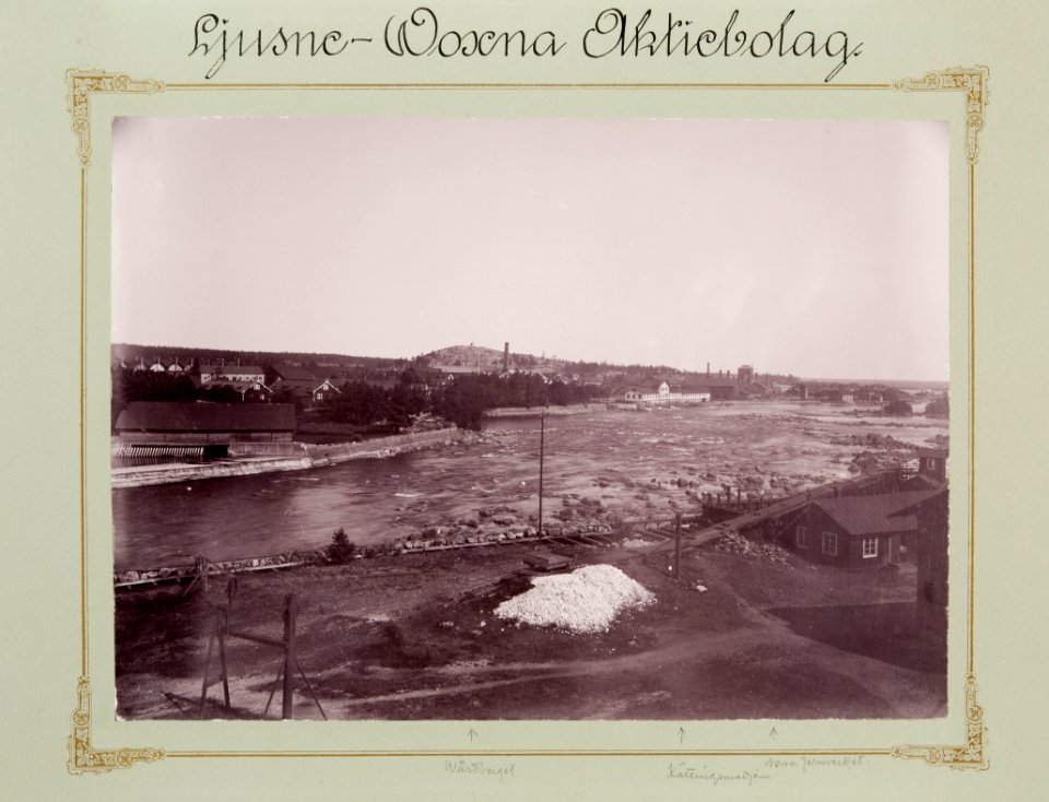 Fotografi av Ljusne. Vårdberget, kättingsmedjan, norra järnverket - Hallwylska museet - 106756
