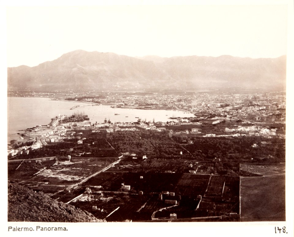 Fotografi av Palermo, Italien. Panorma - Hallwylska museet - 106708