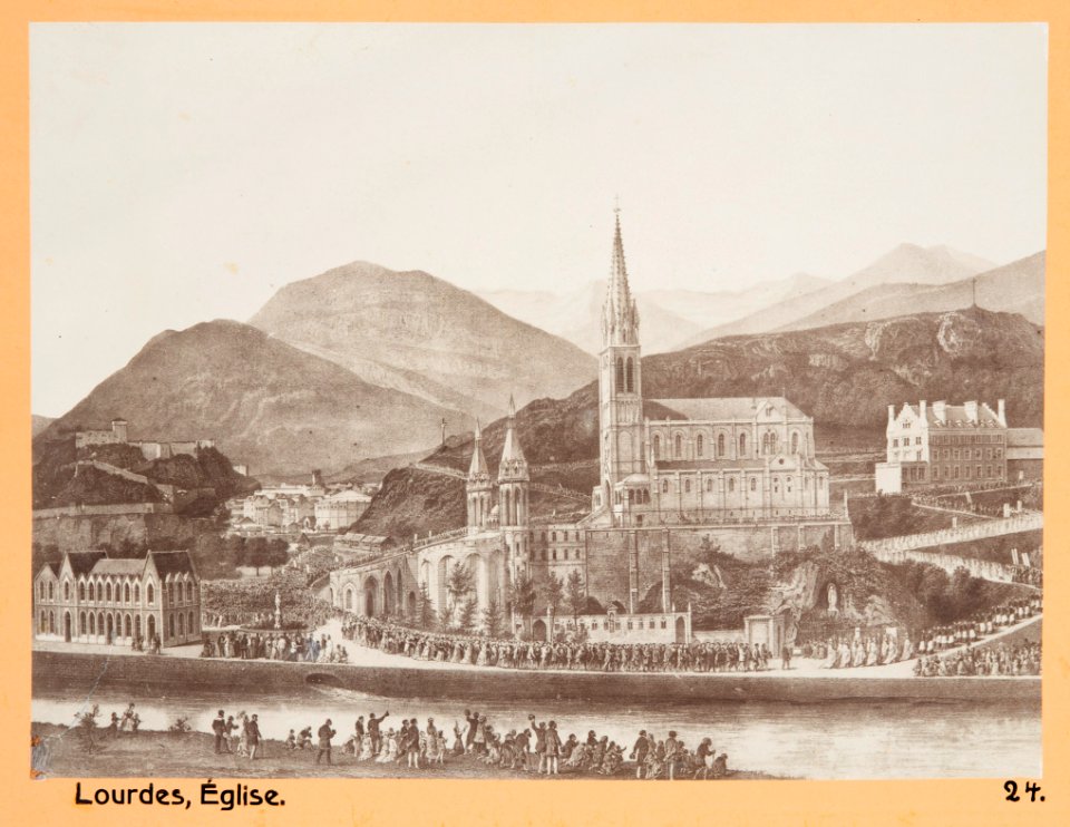 Fotografi av Lourdes. Église - Hallwylska museet - 104671