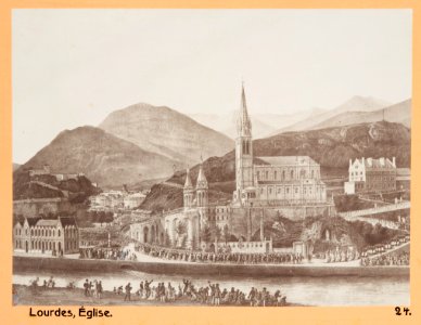 Fotografi av Lourdes. Église - Hallwylska museet - 104671