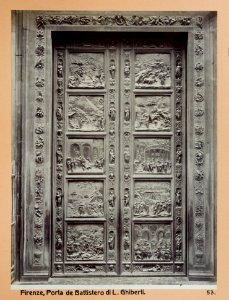 Fotografi av port av Lorenzo Ghiberti till baptisteriet i Florens - Hallwylska museet - 102999