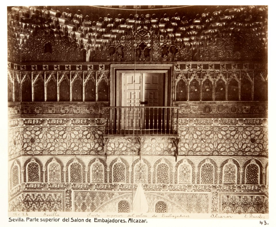 Fotografi av Sevilla Alcázar, Parte superior del Salon de Embajadores - Hallwylska museet - 104790