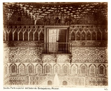 Fotografi av Sevilla Alcázar, Parte superior del Salon de Embajadores - Hallwylska museet - 104790