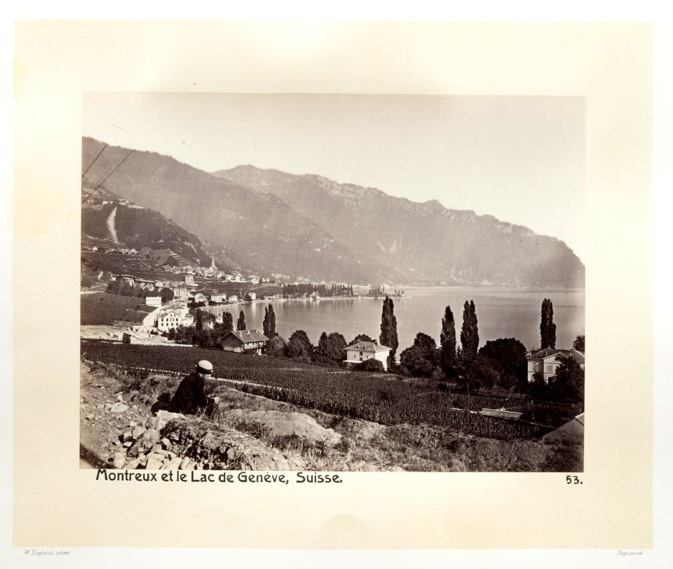 Fotografi av Montreaux och Genèvesjön - Hallwylska museet - 103186
