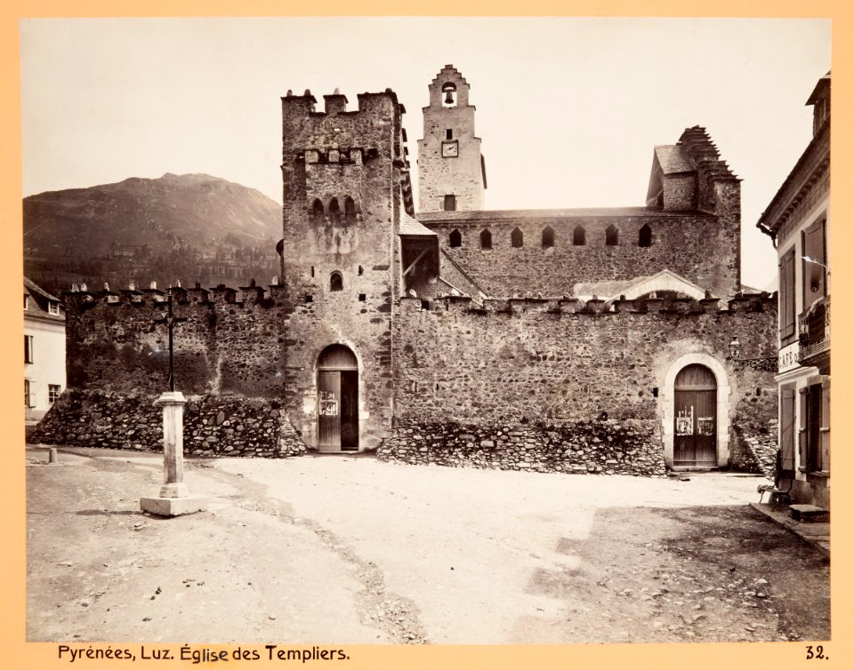 Fotografi av Pyrénées. Luz, Èglise des Templiers - Hallwylska museet - 104663