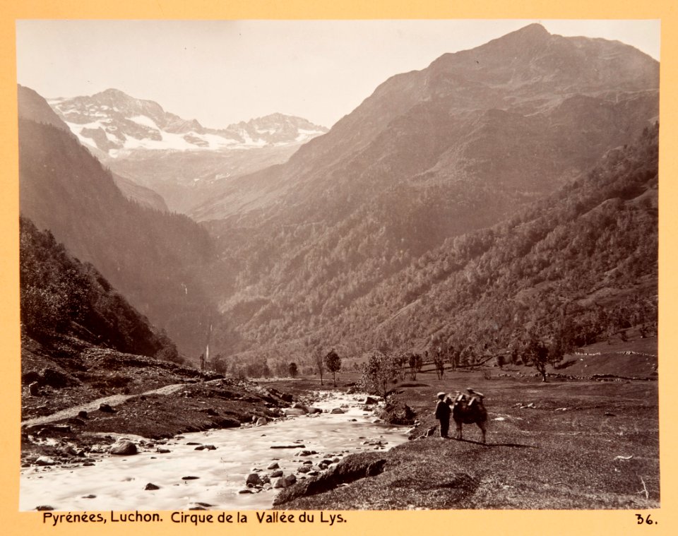 Fotografi av Pyrénées. Luchon, Cirque de la Vallée du Lys - Hallwylska museet - 104659