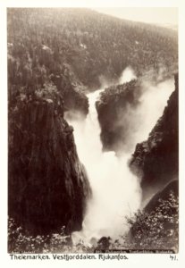 Fotografi av Rjukanfos. Telemarken, Vestfjorddalen, Norge - Hallwylska museet - 105749