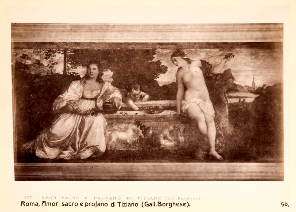 Fotografi av Roma. Amor sacro e profano di Tiziano (Gall. Borghese) - Hallwylska museet - 104712