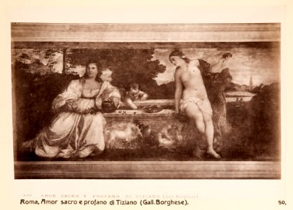 Fotografi av Roma. Amor sacro e profano di Tiziano (Gall. Borghese) - Hallwylska museet - 104712