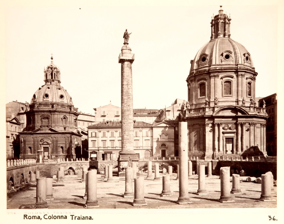 Fotografi av Roma. Colonna Traiana - Hallwylska museet - 104726