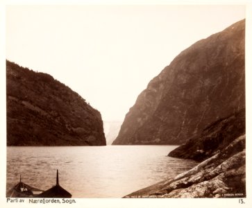 Fotografi av Näröfjorden, Sogn, Norge - Hallwylska museet - 104746