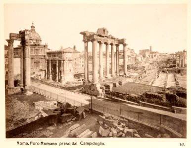 Fotografi av Roma. Foro Romano preso dal Campidoglio - Hallwylska museet - 104725