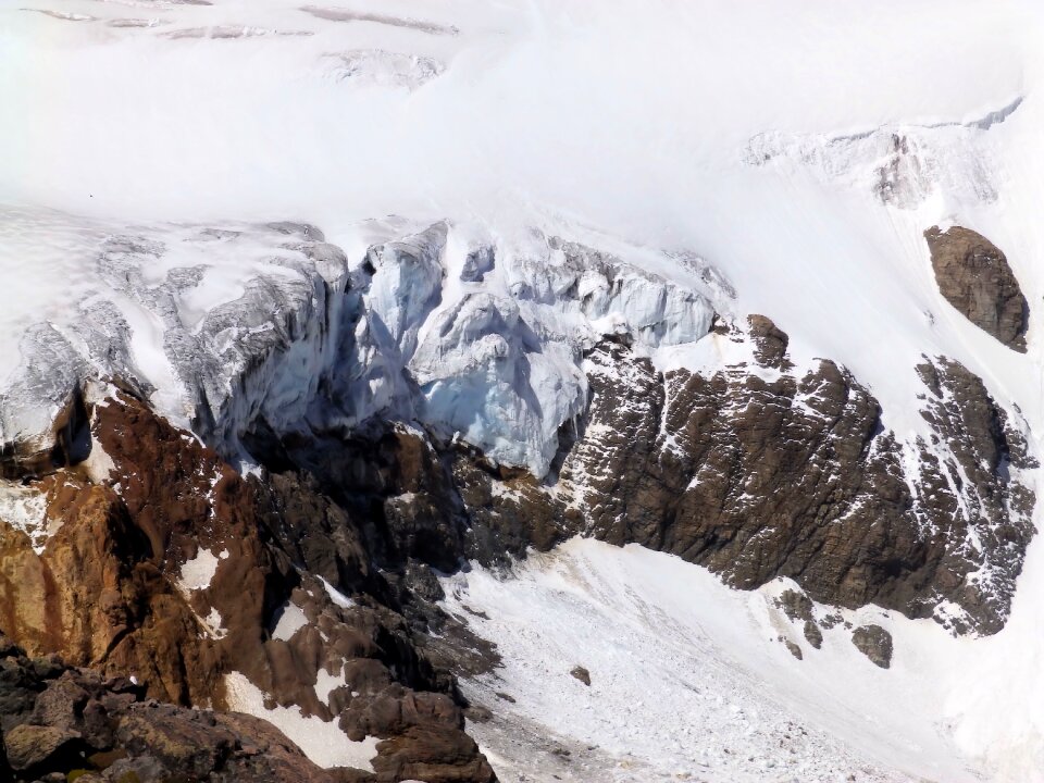 Mountains volcano winter