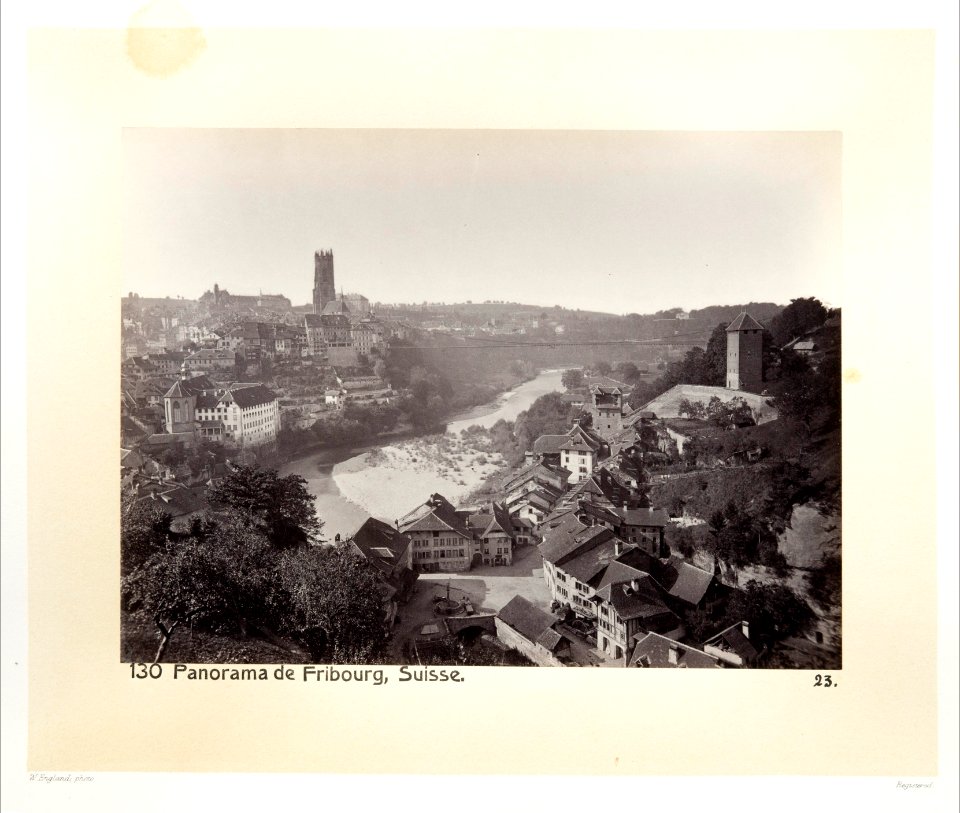 Fotografi av staden Fribourg - Hallwylska museet - 103156