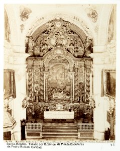Fotografi av Sevilla. Caridad, Retablo, tallado por B. Simón de Pineda, esculturas de Pedro Roldán - Hallwylska museet - 104794
