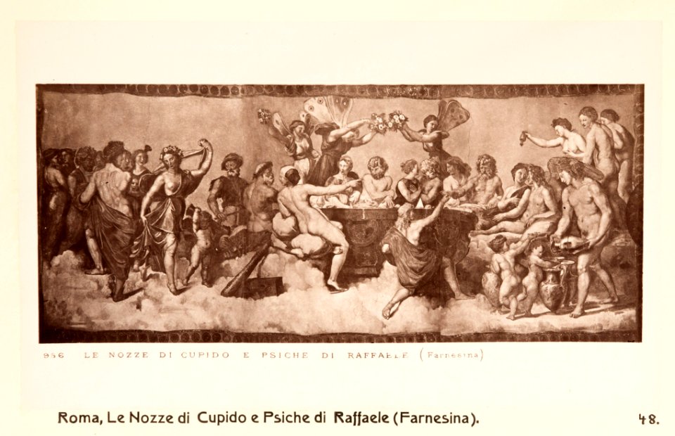 Fotografi av Roma. Le nozze di Cupido e Psiche di Raffaele (Farnesina) - Hallwylska museet - 104714